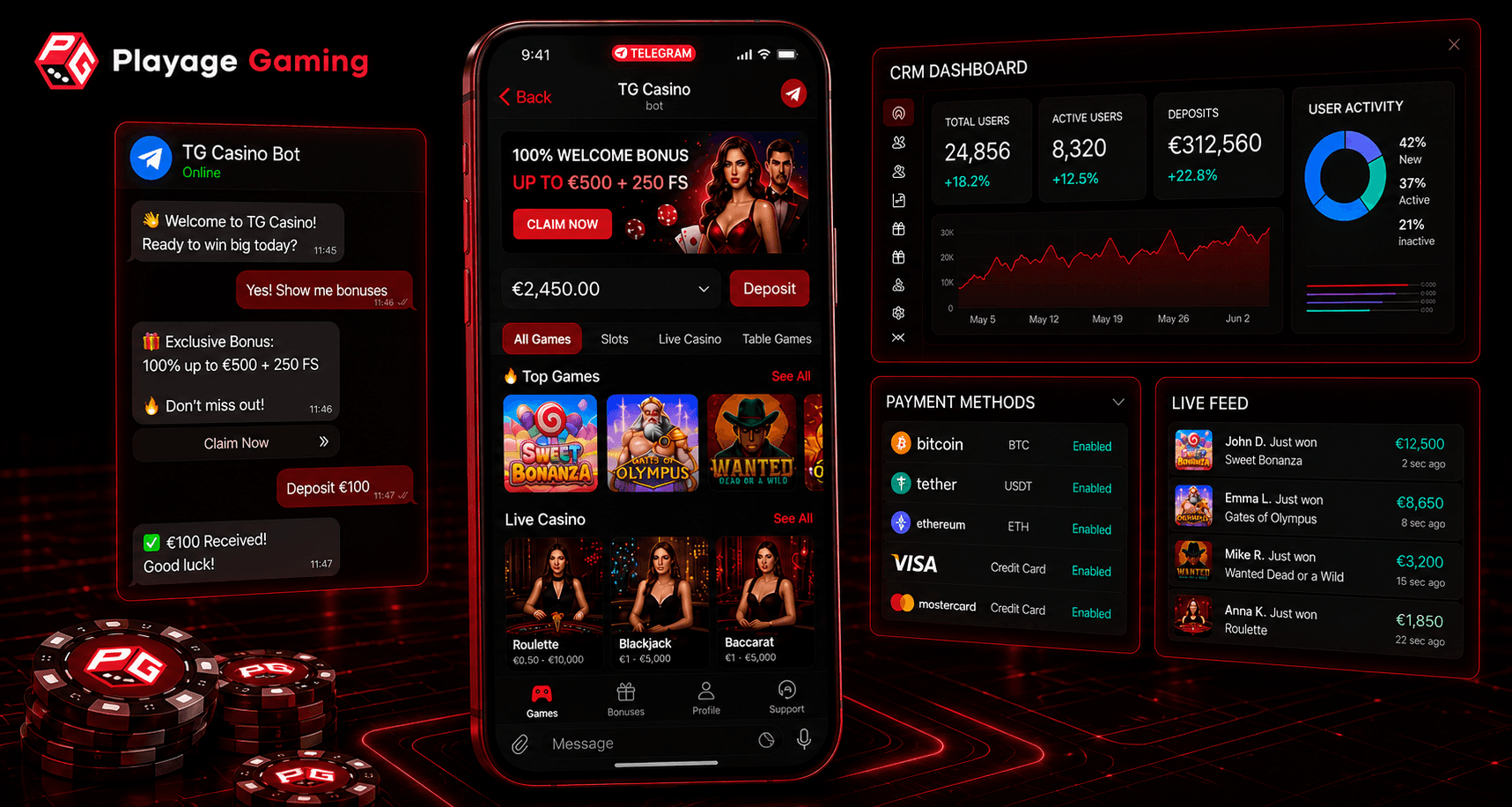 AI Casino Frontend Builder Hero